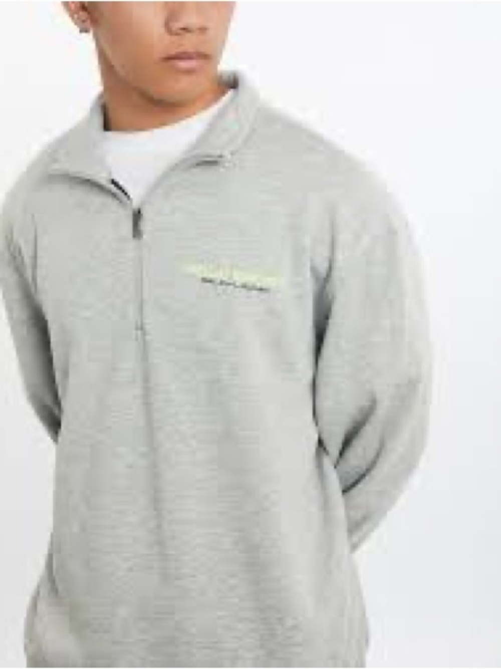 Polo by Ralph Lauren Light Gray Quarter-Zip Pullover
